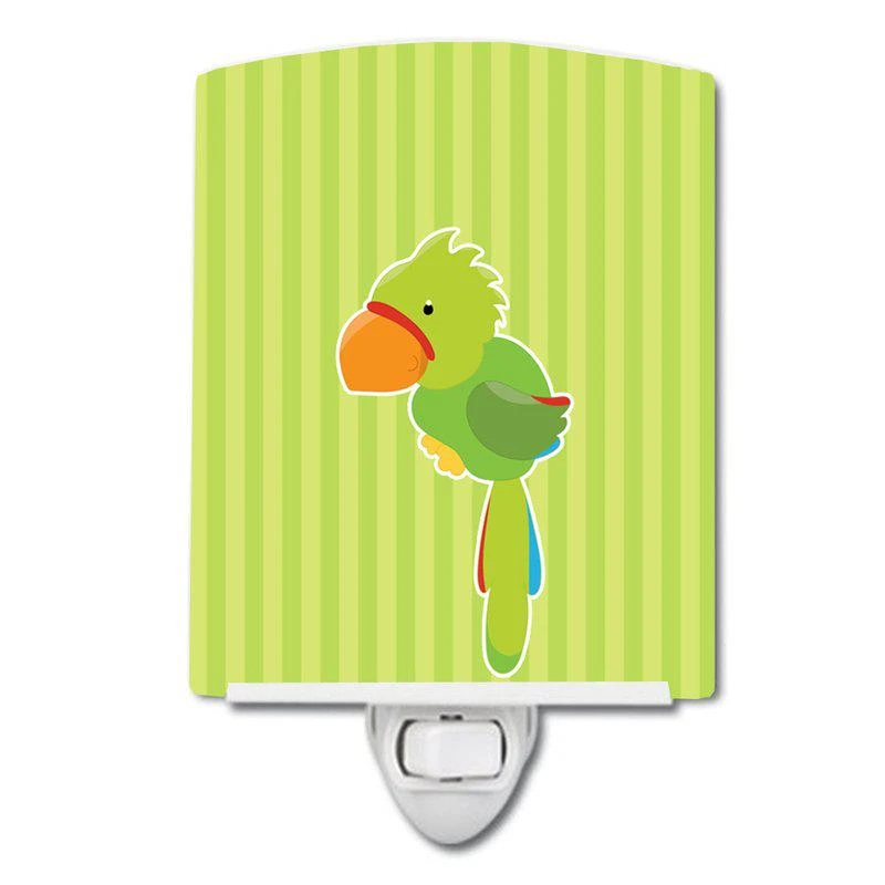 商品Caroline's Treasures|Pirate Parrot Green Ceramic Night Light,价格¥206,第1张图片