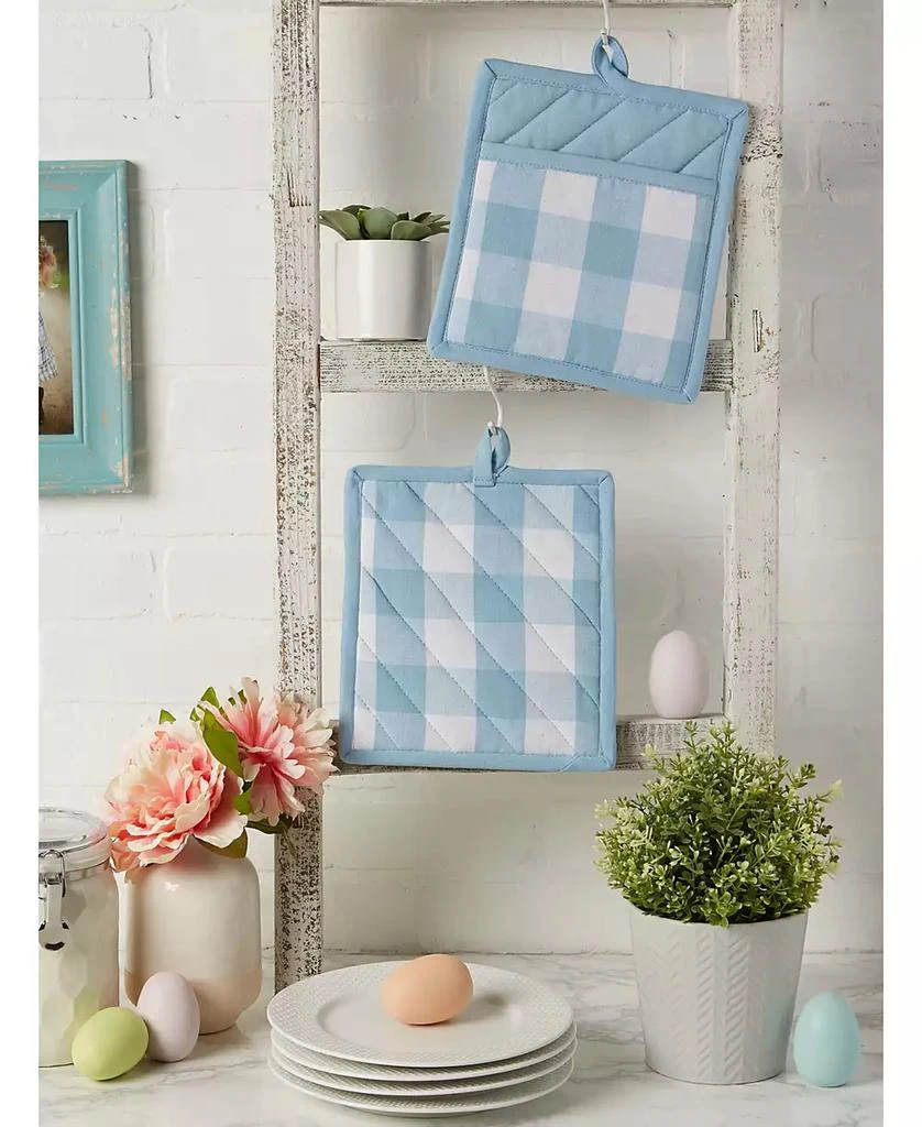商品Design Imports|Buffalo Check Kitchen Textiles, 9" x 8", Set of 2,价格¥129,第4张图片详细描述
