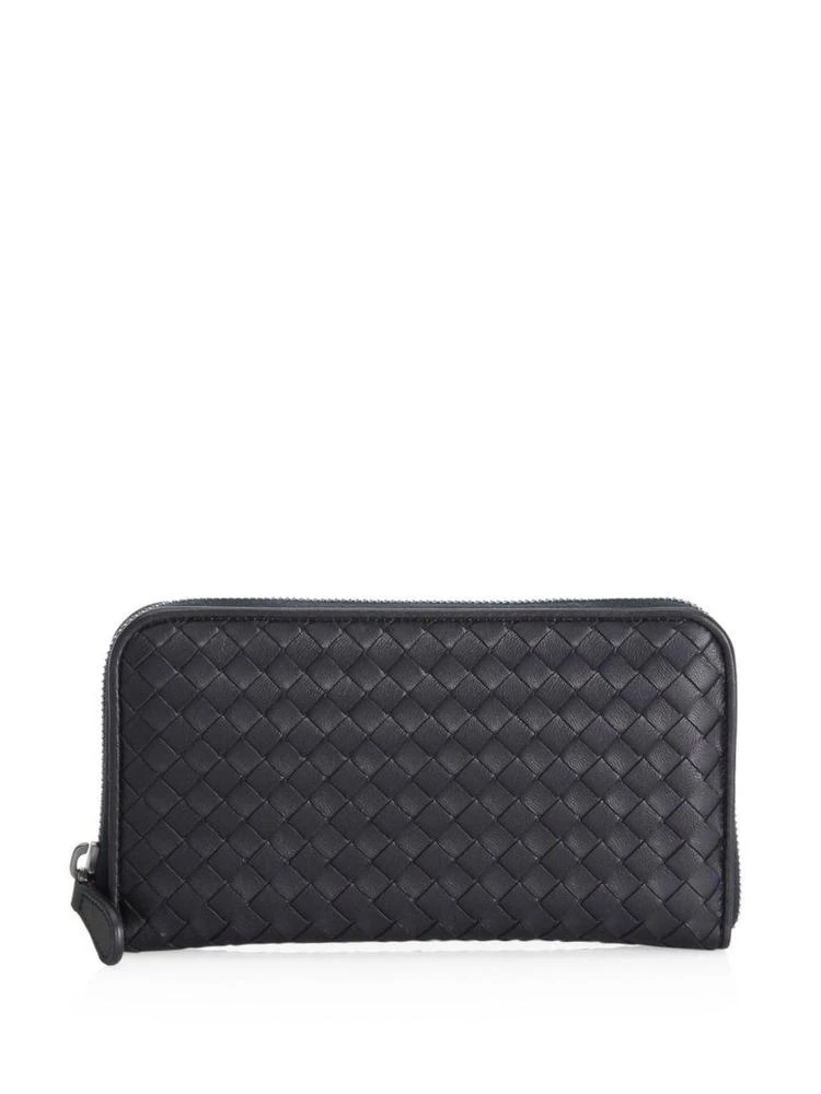 商品Bottega Veneta|Woven Zip-Around Leather Wallet,价格¥5695,第1张图片