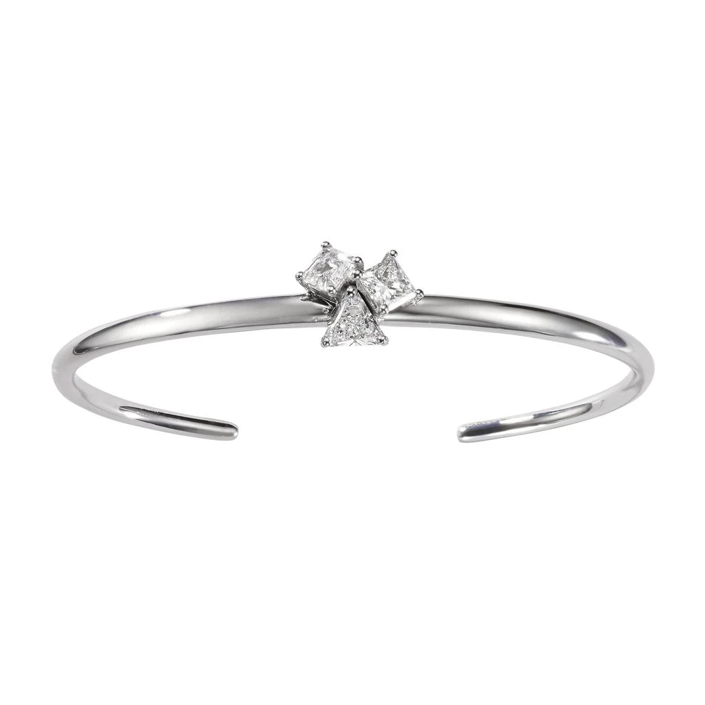 商品AME|Âme Trio 18K White Gold, Lab-Grown Diamond 1.90ct. tw. Triple Stone Cuff Bracelet,价格¥25135,第2张图片详细描述