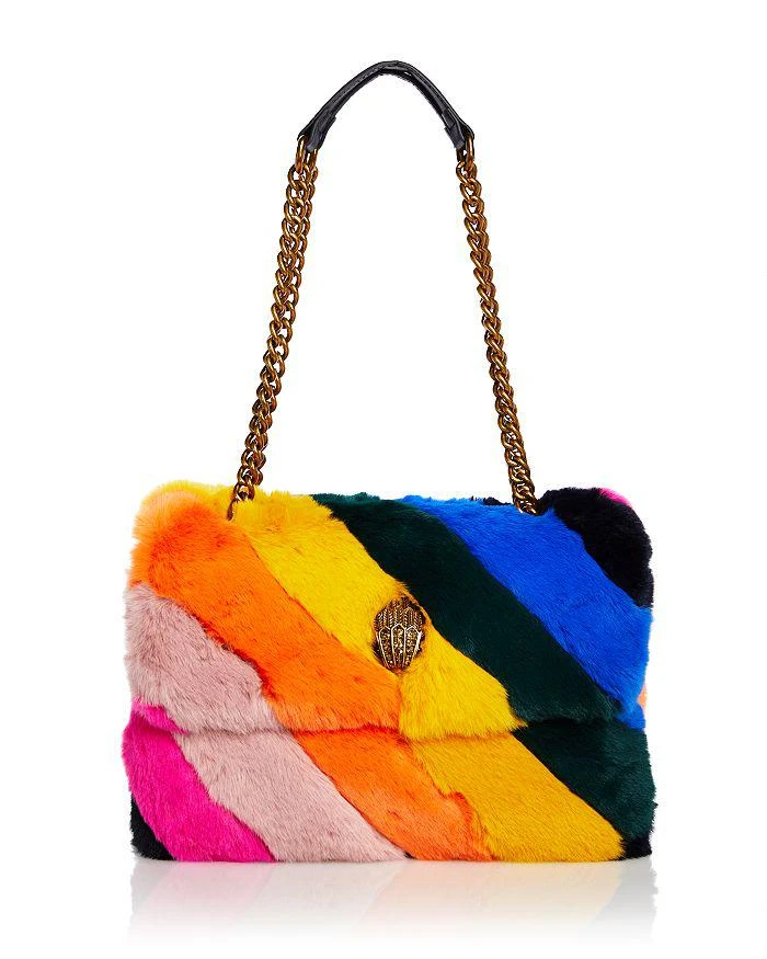 商品Kurt Geiger|Kensington Rainbow Faux Fur Shoulder Bag,价格¥1545,第1张图片