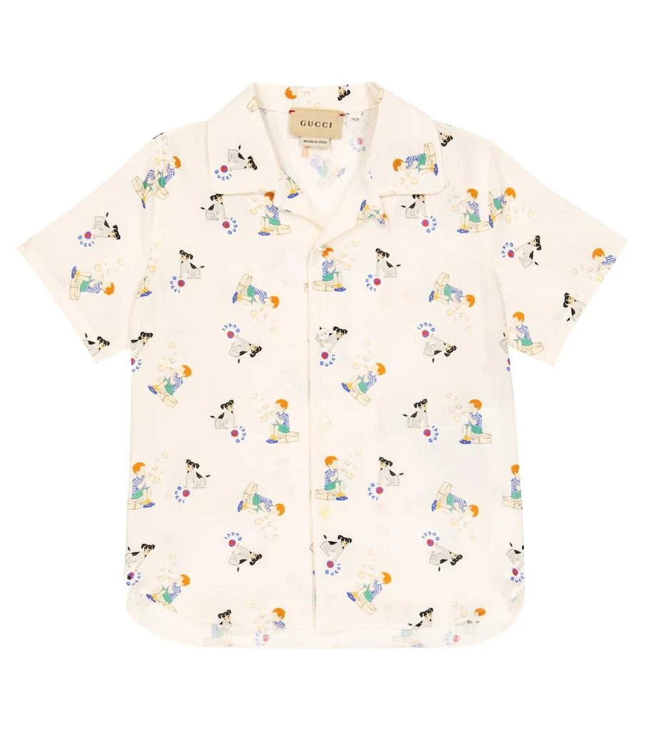 商品Gucci|Baby printed cotton shirt,价格¥3756,第1张图片