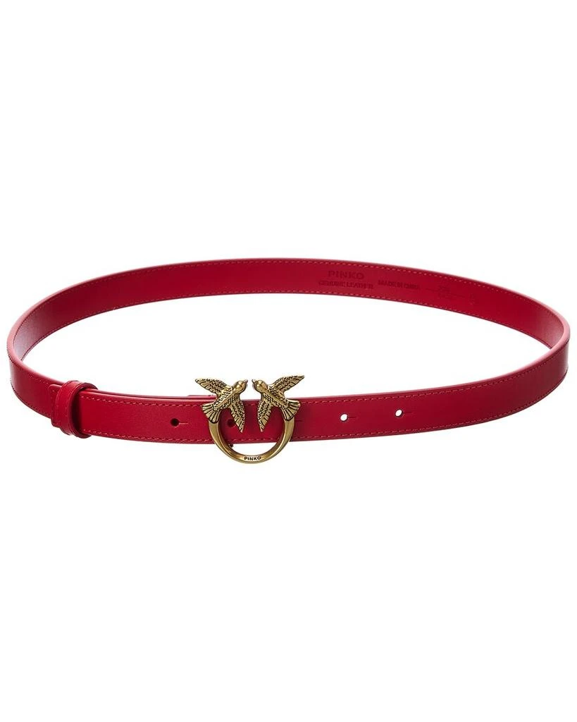 商品PINKO|PINKO Love Berry Simply Leather Belt,价格¥340,第1张图片