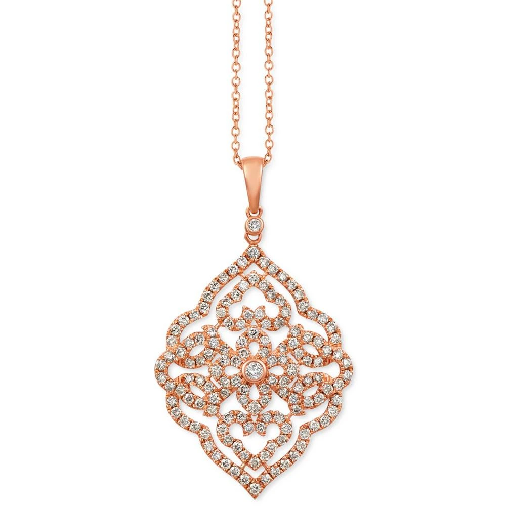 商品Le Vian|Nude Diamond™ Filigree 18" Pendant Necklace (1-1/5 ct. t.w.) in 14k Rose Gold,价格¥44093,第1张图片