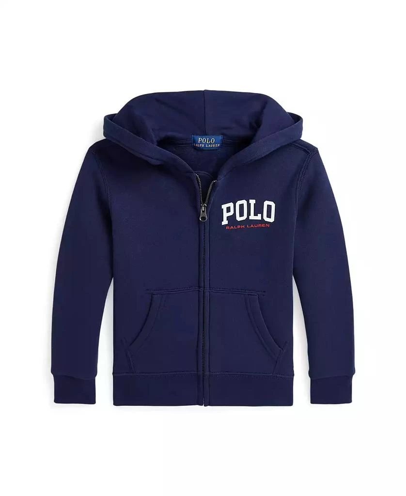 商品Ralph Lauren|Toddler and Little Boys Logo Fleece Full-Zip Hoodie Sweatshirt,价格¥531,第1张图片