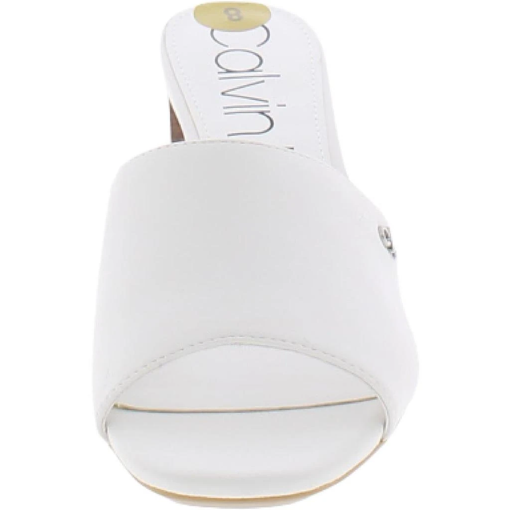 Calvin Klein Womens Carisma Leather Slip-On Heel Sandals 商品
