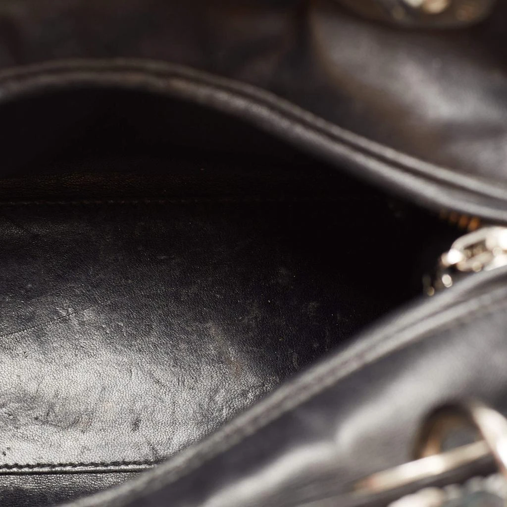 Dior Black/White Sequins and Leather Medium Lady Dior Tote 商品