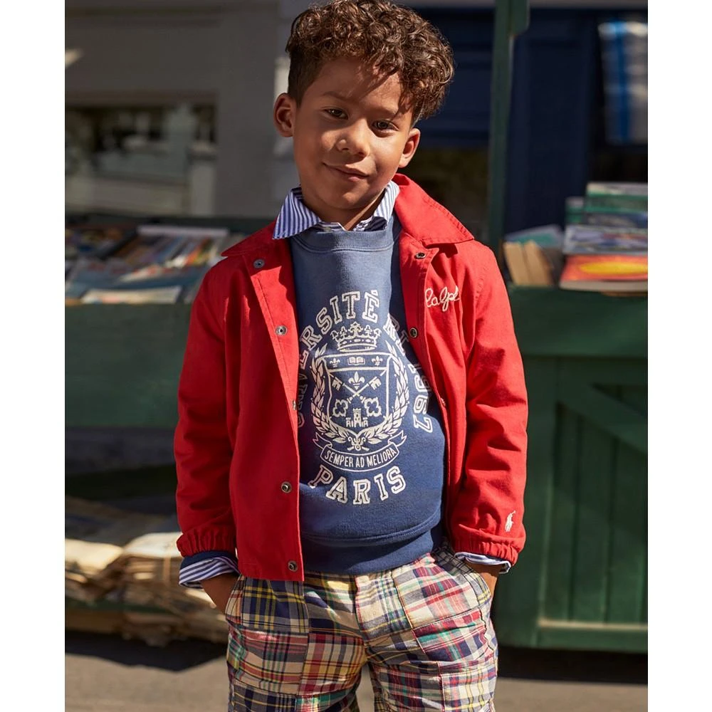 商品Ralph Lauren|Toddler and Little Boys Cotton Poplin Coach Jacket,价格¥379,第1张图片