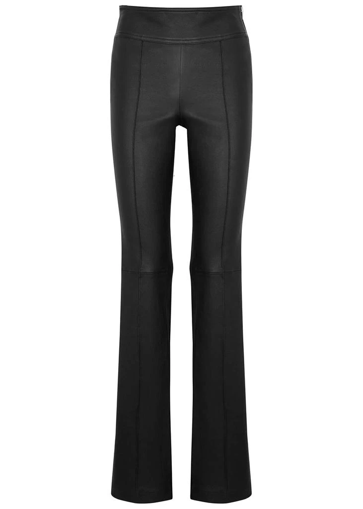 商品Helmut Lang|Black leather bootcut trousers,价格¥9554,第1张图片