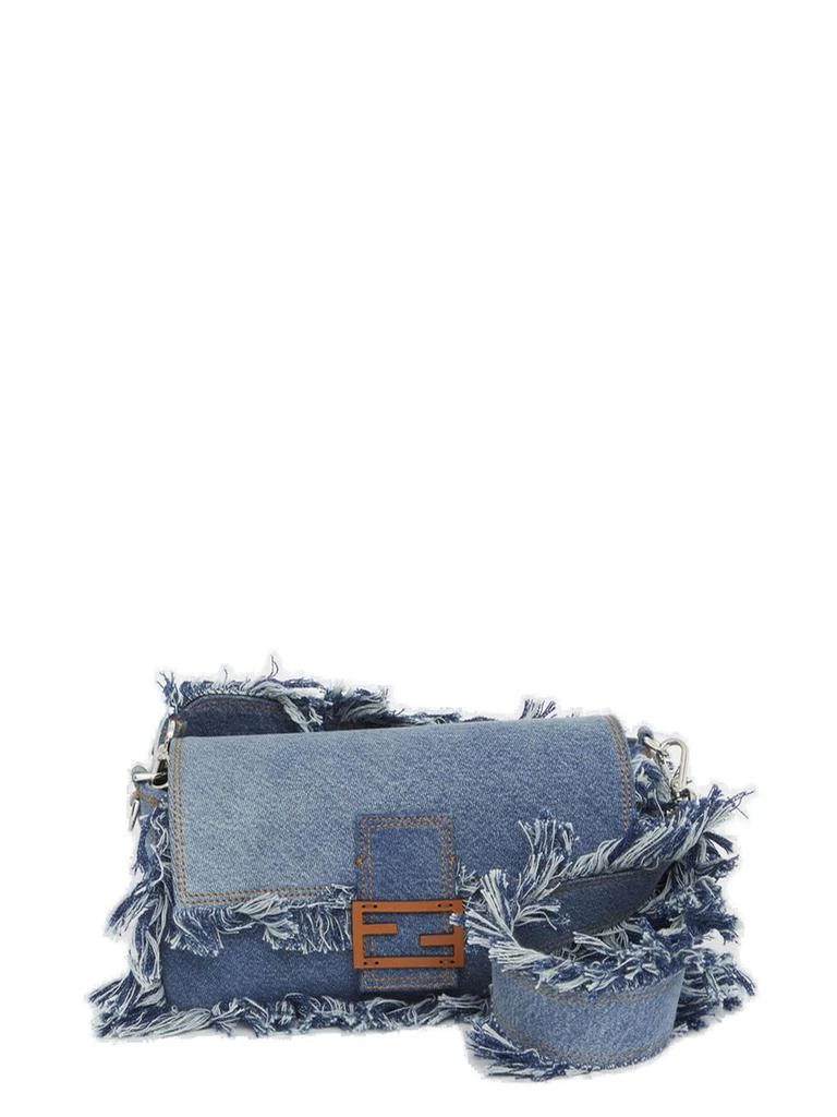 商品Fendi|Fendi Regular Baguette Fringed Denim Bag,价格¥21699,第1张图片