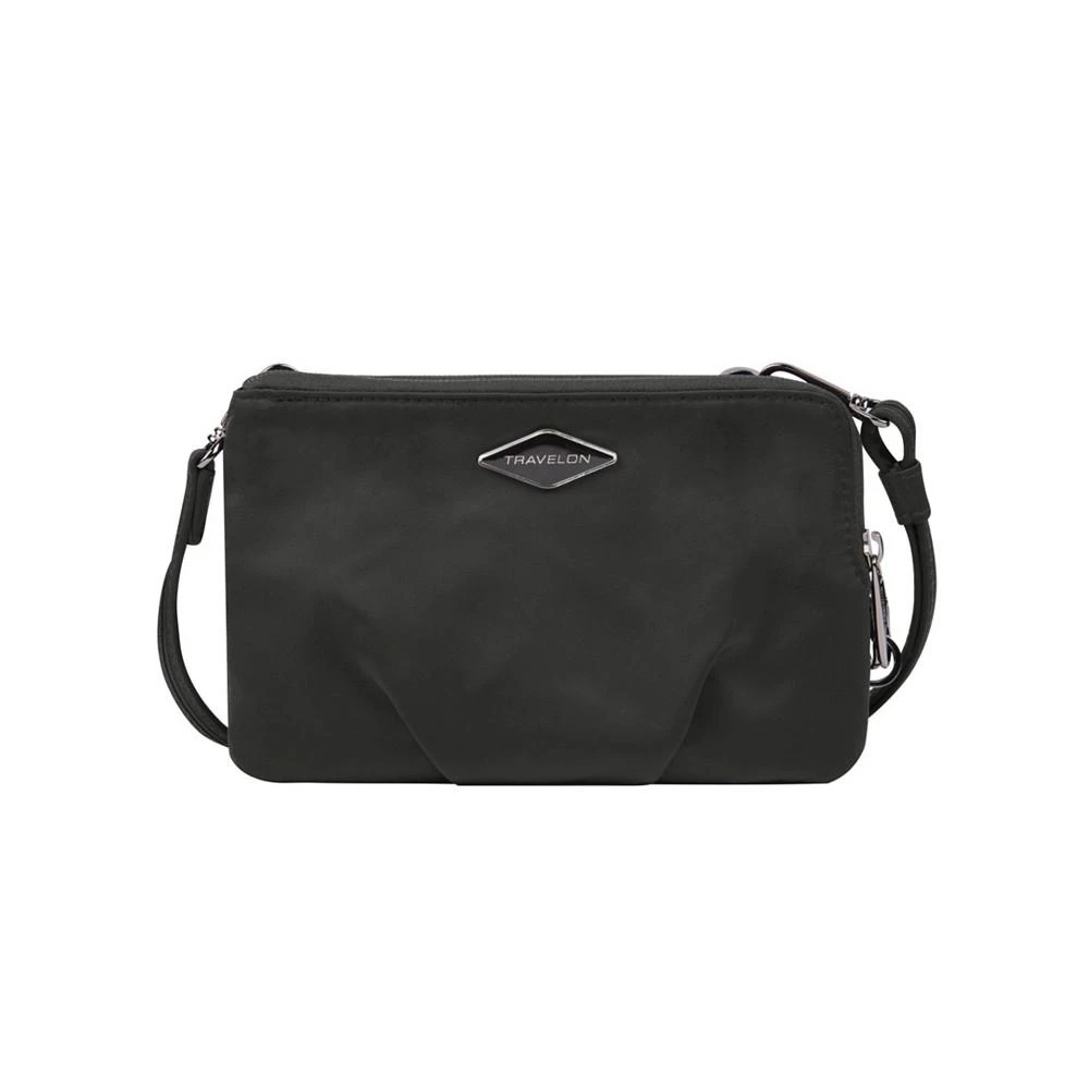 商品Travelon|Anti-Theft Parkview Double Zip Crossbody Clutch,价格¥826,第1张图片