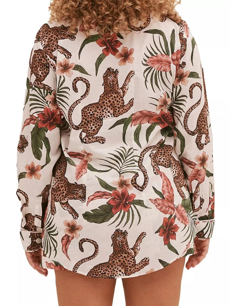 商品Desmond & Dempsey|Soleia Print Cotton Signature Pajama Set,价格¥1451,第4张图片详细描述