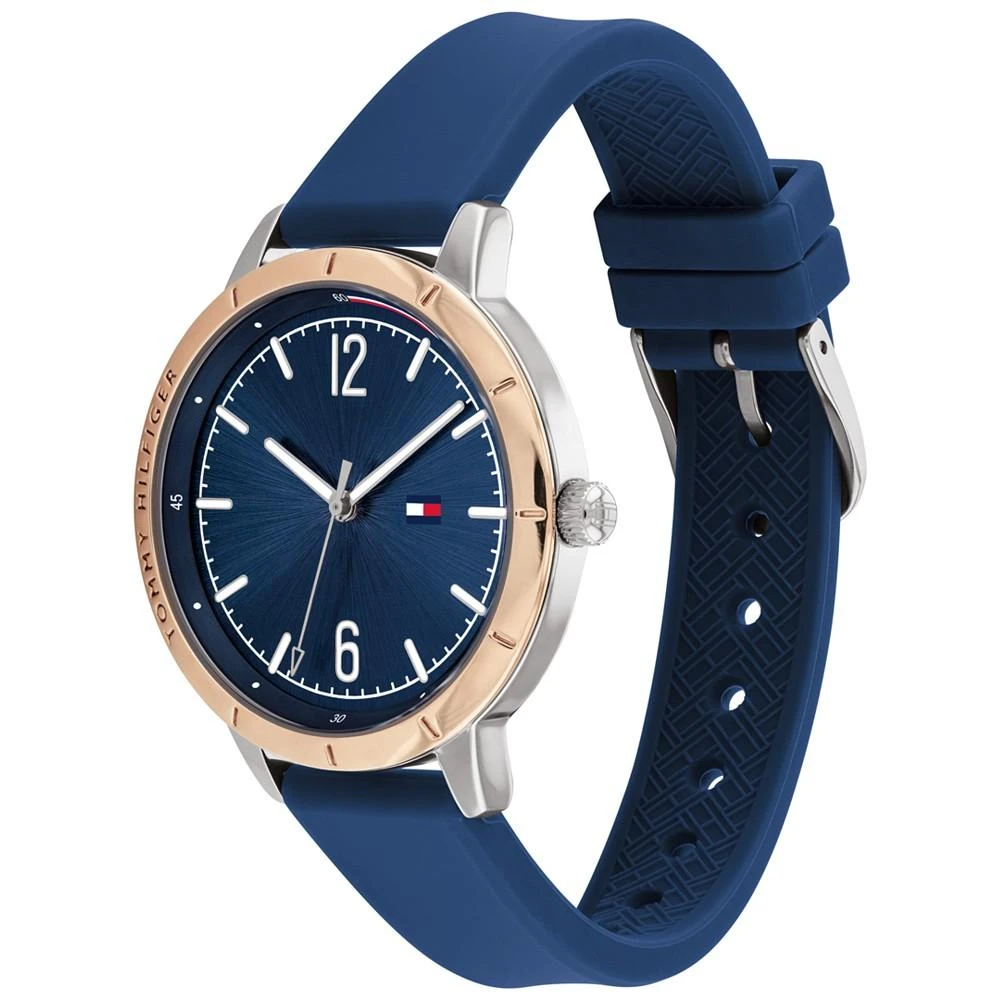 商品Tommy Hilfiger|Women's Blue Silicone Strap Watch 38mm,价格¥500,第2张图片详细描述
