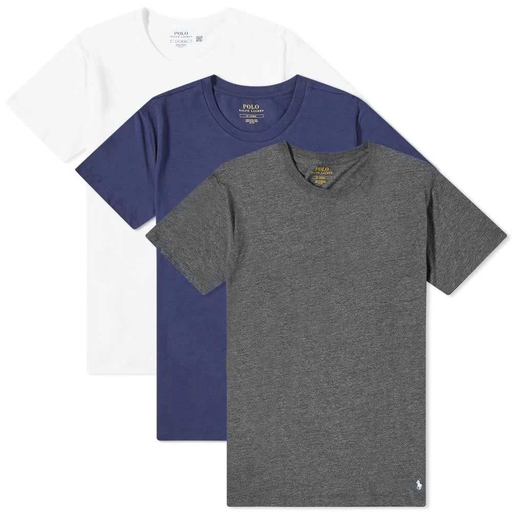 商品Ralph Lauren|Polo Ralph Lauren Crew Base Layer T-Shirt - 3 Pack,价格¥488,第1张图片