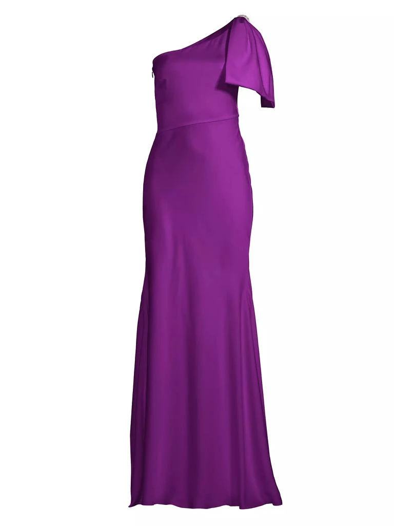 商品Sachin & Babi|Aubrey Satin One-Shoulder Sheath Gown,价格¥5948,第1张图片