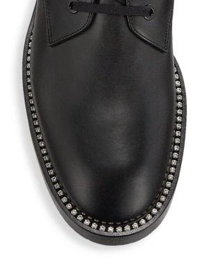 商品Stuart Weitzman|Sondra Studded Leather Combat Boots,价格¥1231,第4张图片详细描述