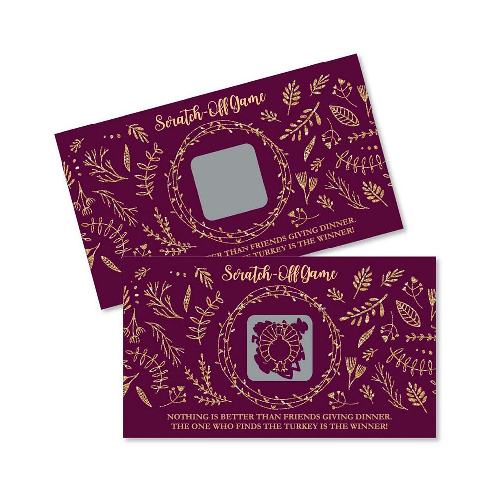 Elegant Thankful for Friends - Friendsgiving Thanksgiving Party Game Scratch Off Cards - 22 Count商品第1张图片规格展示