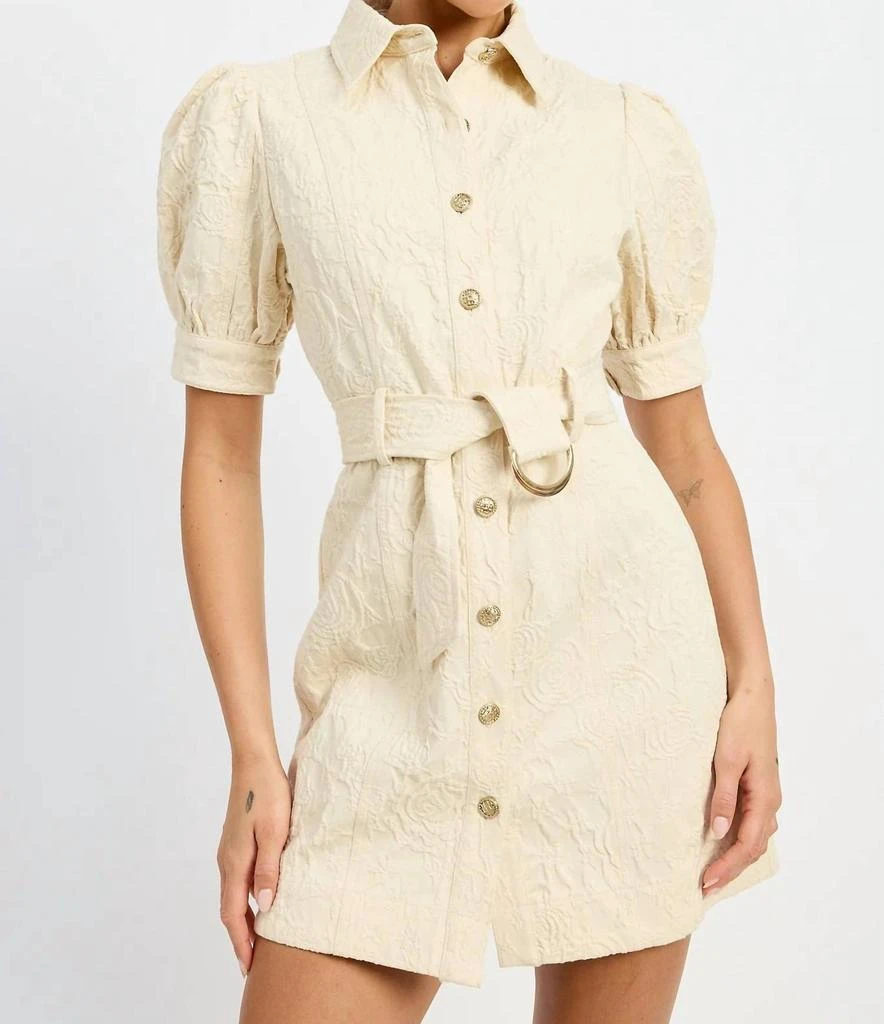 商品En Saison|En Saison - Alice Textured Mini Dress With Belt,价格¥662,第1张图片