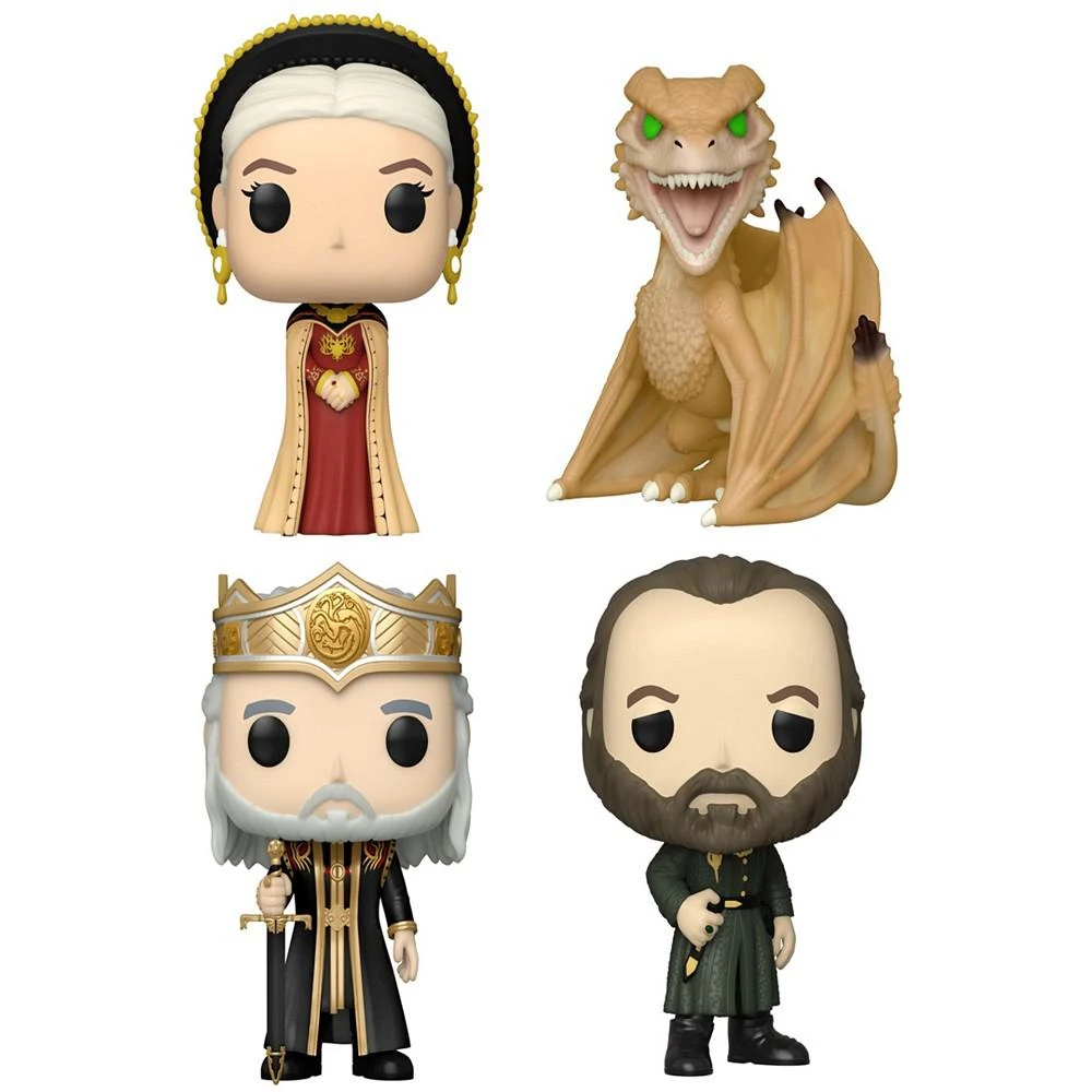 商品Funko|TV House of the Dragon Syrax, Rhaenyra Targaryen, Viserys Targaryen, Otto Hightower 4 Figure Collectors Set,价格¥332,第1张图片
