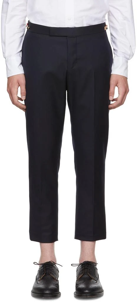 商品Thom Browne|海军蓝羊毛长裤,价格¥9469,第1张图片