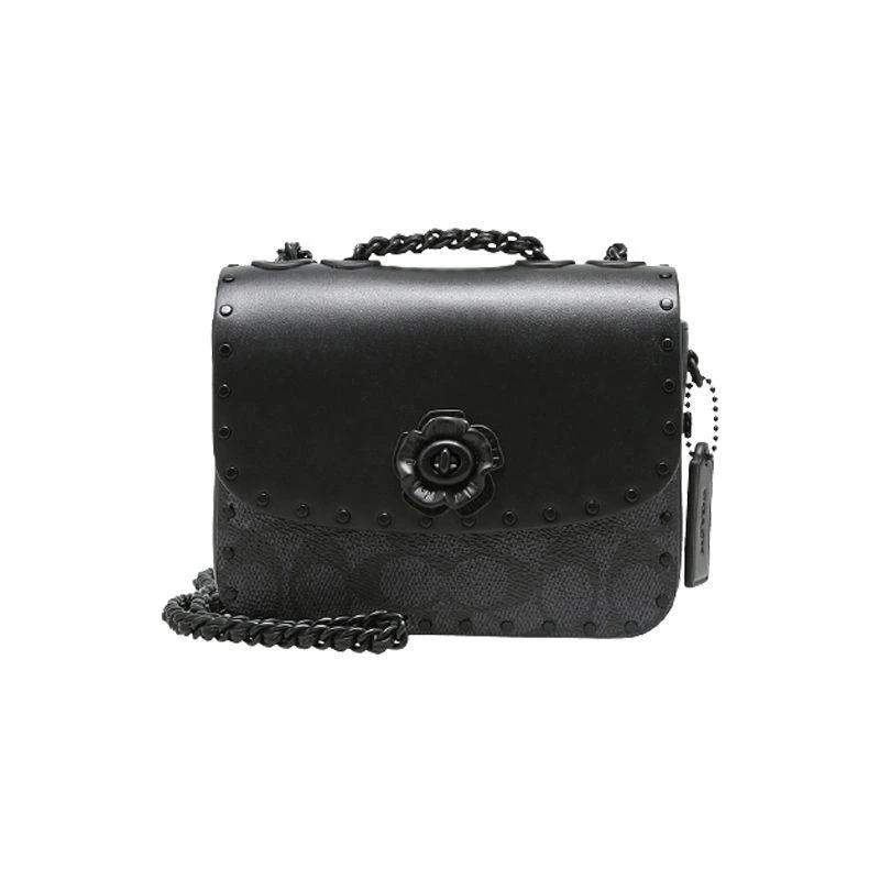商品Coach|COACH 专柜款迷你女士PVC配皮单肩斜挎链条包C2462MWQV8,价格¥3768,第1张图片