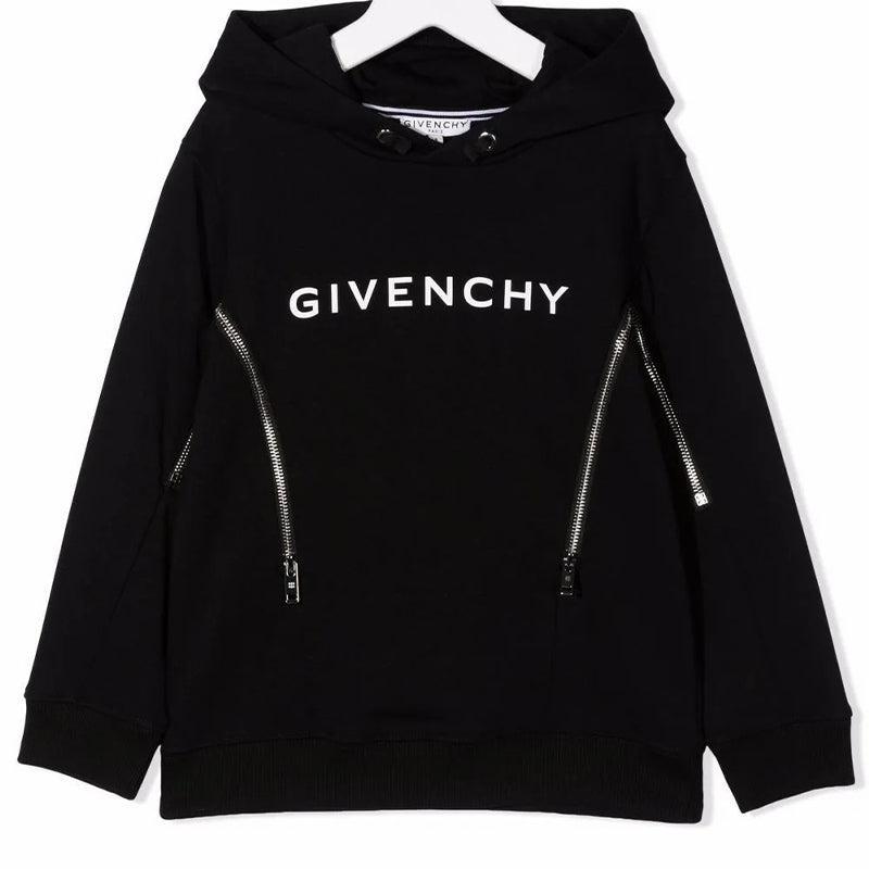 商品Givenchy|大童款 黑色logo印花连帽衫卫衣【香港仓极速发货】,价格¥2304,第1张图片