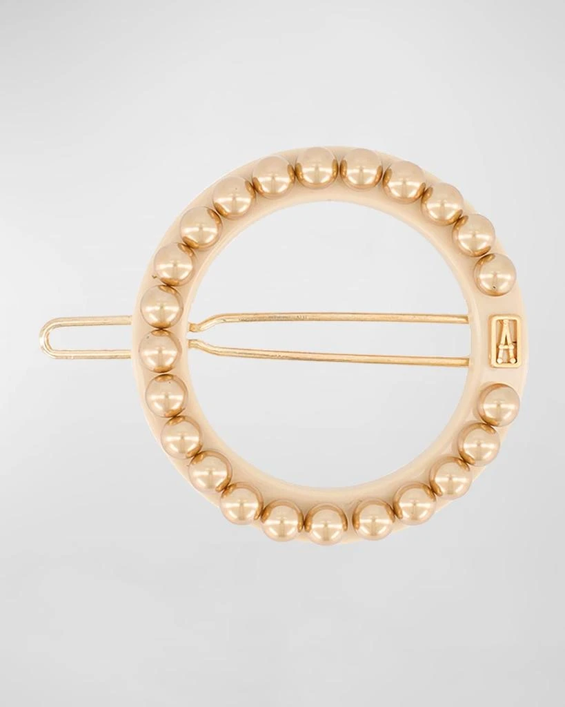 商品Alexandre de Paris|Pearly Ring Side Barrette,价格¥672,第1张图片