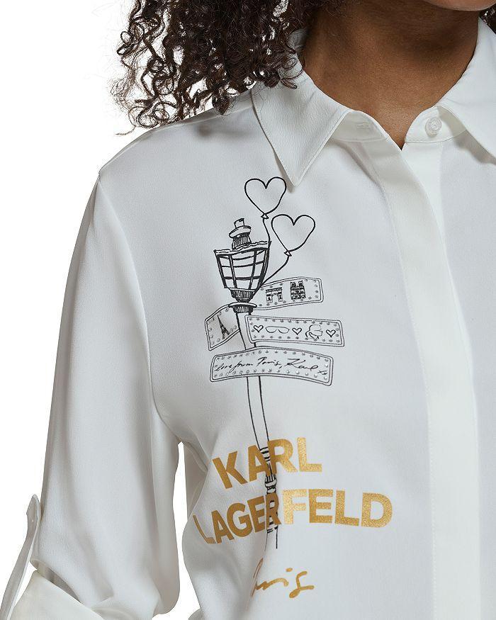 商品Karl Lagerfeld Paris|Roll Sleeve Shirt,价格¥596,第4张图片详细描述