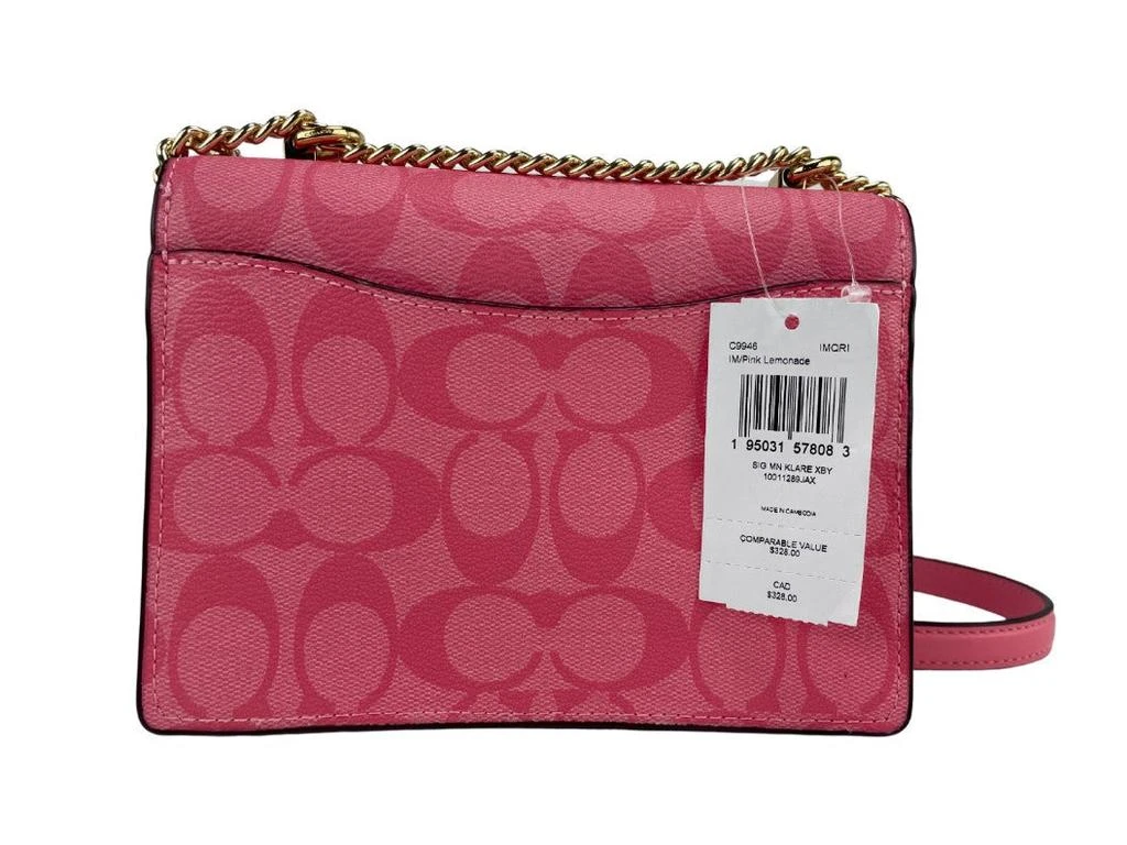 商品Coach|(C9946) Klare Small Pink Lemonade Signature Coated Canvas Crossbody Bag,价格¥1857,第2张图片详细描述