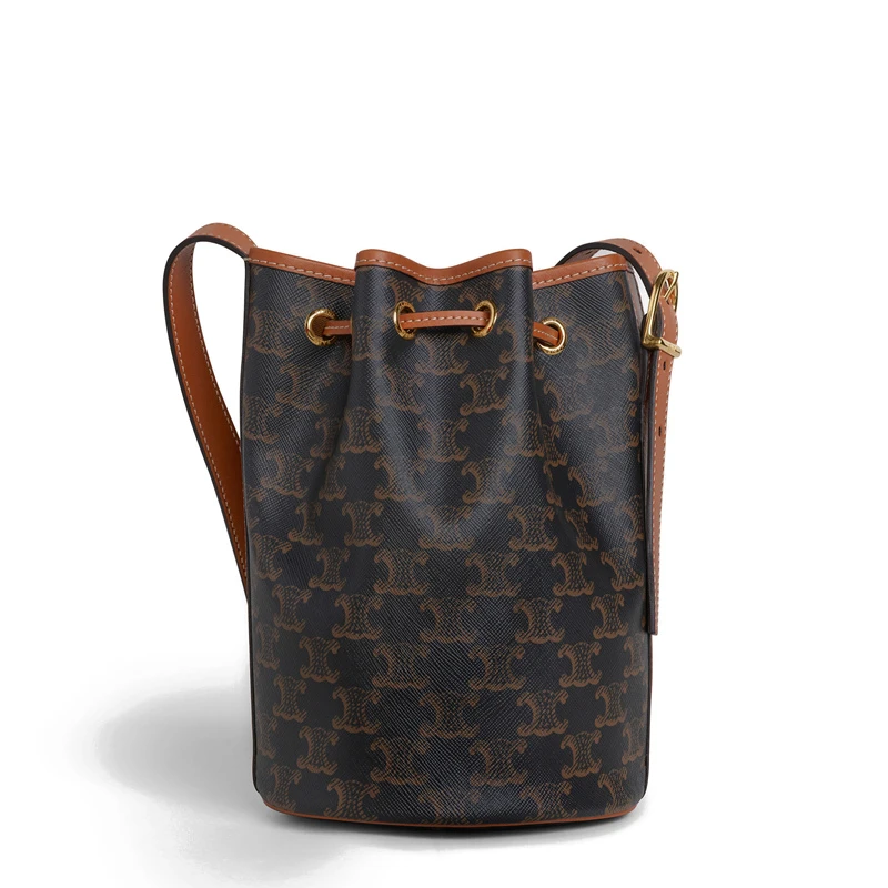 CELINE/赛琳 经典款 TRIOMPHE帆布小号抽绳水桶包单肩包  商品