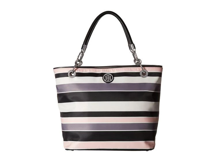 商品Tommy Hilfiger|TH Signature - Zip Tote - Victor Stripe Nylon,价格¥380,第1张图片