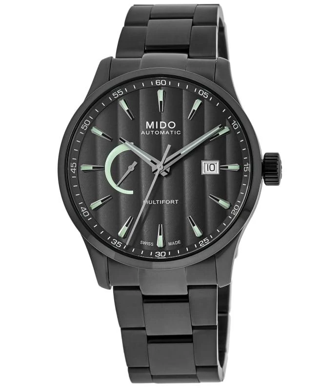 商品MIDO|Mido Multifort Power Reserve Anthracite Dial Black Steel Men's Watch M038.424.33.061.00,价格¥7554,第1张图片