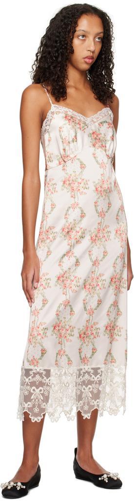 商品Simone Rocha|Off-White Floral Midi Dress,价格¥4566,第6张图片详细描述