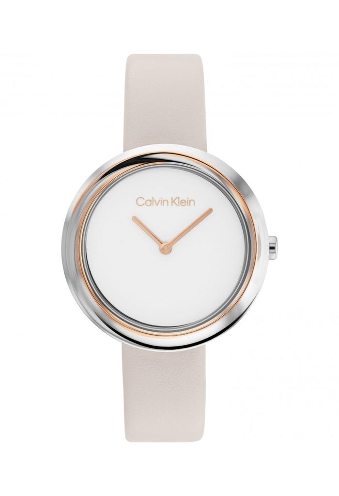 Calvin Klein Ladies Twisted Bezel Strap Rose Gold Plated Watch商品第1张图片规格展示