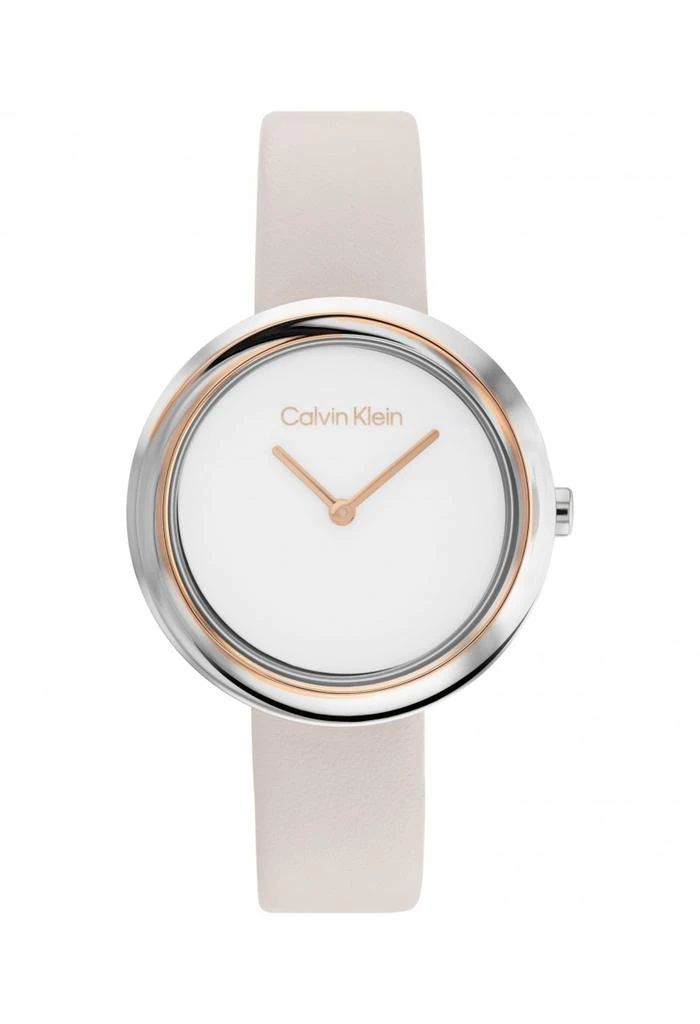 商品Calvin Klein|Calvin Klein Ladies Twisted Bezel Strap Rose Gold Plated Watch,价格¥1221,第1张图片