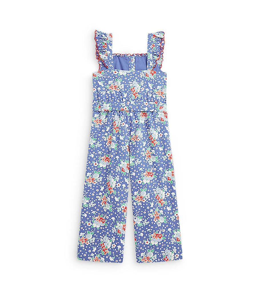 商品Ralph Lauren|Girls' Floral Print Belted Cotton Jumpsuit - Little Kid, Big Kid,价格¥285,第2张图片详细描述