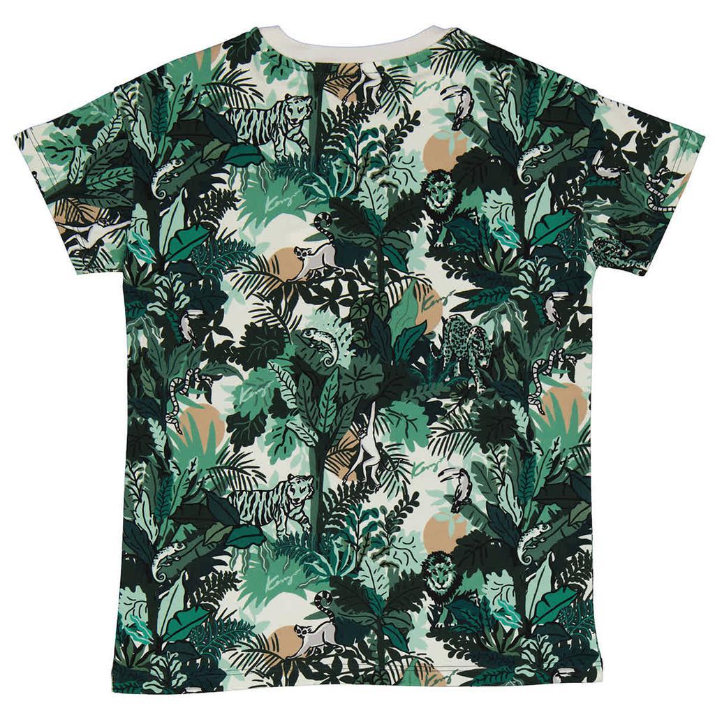 商品Kenzo|Kenzo Kids Off White / Green Jungle T-shirt, Size 6Y,价格¥268,第4张图片详细描述