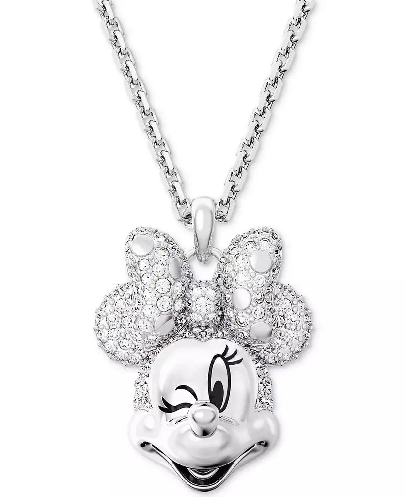 商品Swarovski|Silver-Tone Disney Minnie Mouse Crystal Pendant Necklace, 16-1/2" + 3" extender,价格¥780,第1张图片