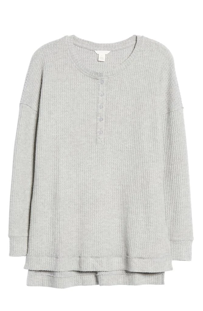 商品Caslon|Rib High/Low Henley Top,价格¥123,第5张图片详细描述