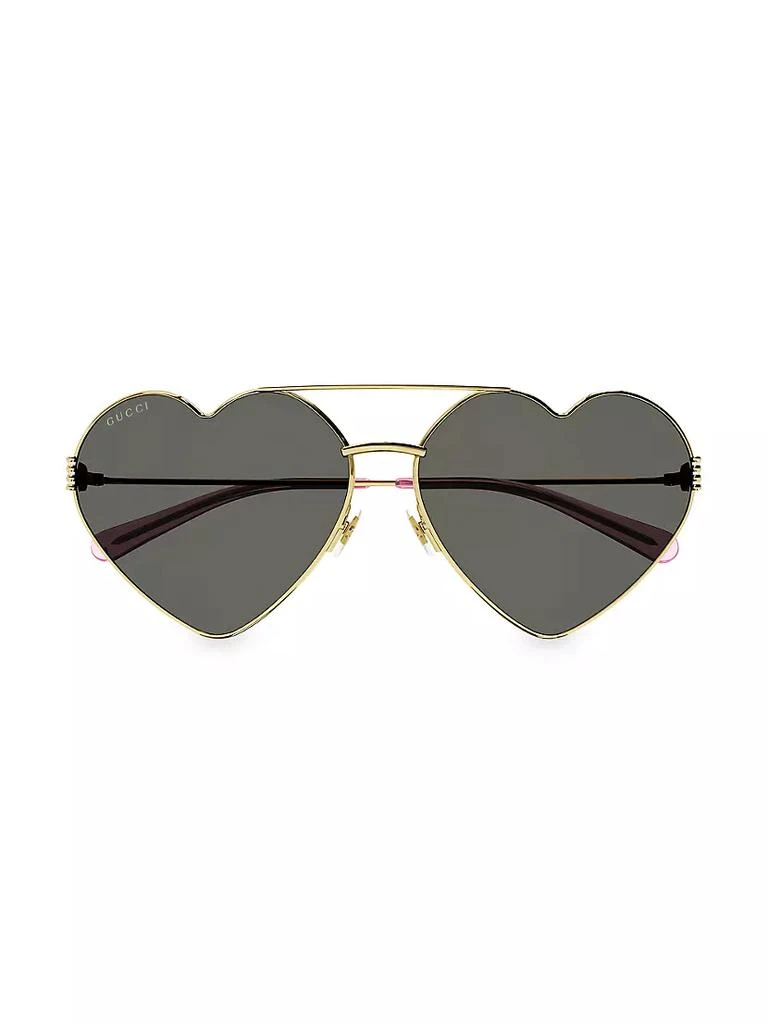 商品Gucci|Not A Fork 62MM Heart Sunglasses,价格¥3991,第1张图片
