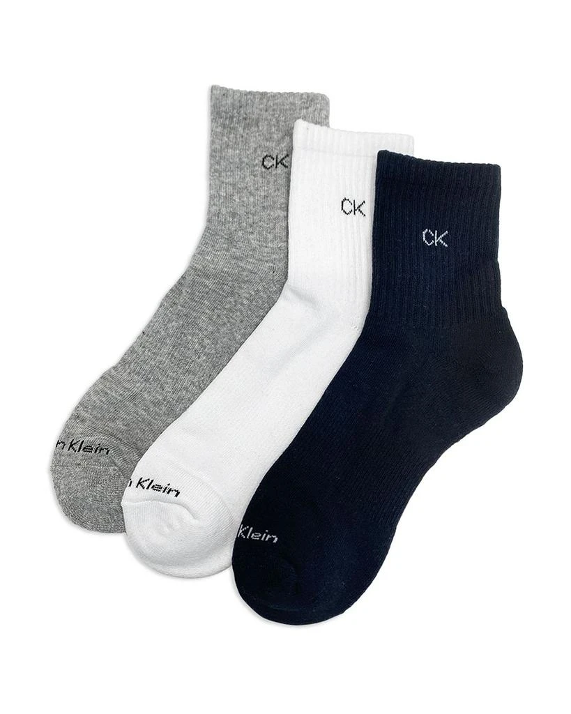 商品Calvin Klein|Cushioned High Quarter Socks, Pack of 3,价格¥150,第1张图片详细描述