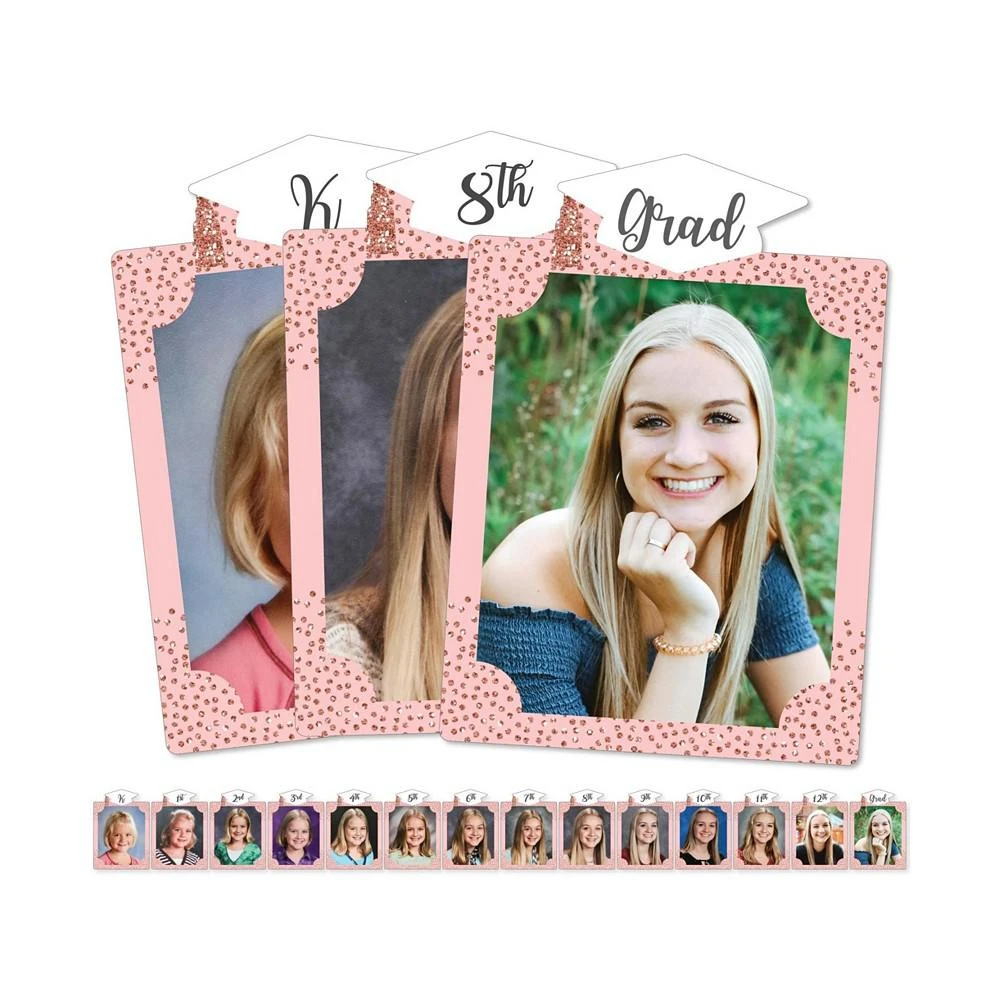 商品Big Dot of Happiness|Rose Gold Grad - 8 x 10 inches K-12 School Photo Holder - DIY Graduation Party Decor - Picturific Display,价格¥224,第1张图片