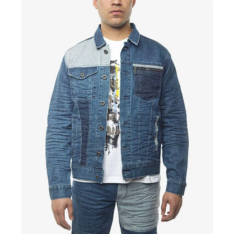 商品Sean John|Men's Pieced Denim Jacket, Created for Macy's,价格¥727,第1张图片