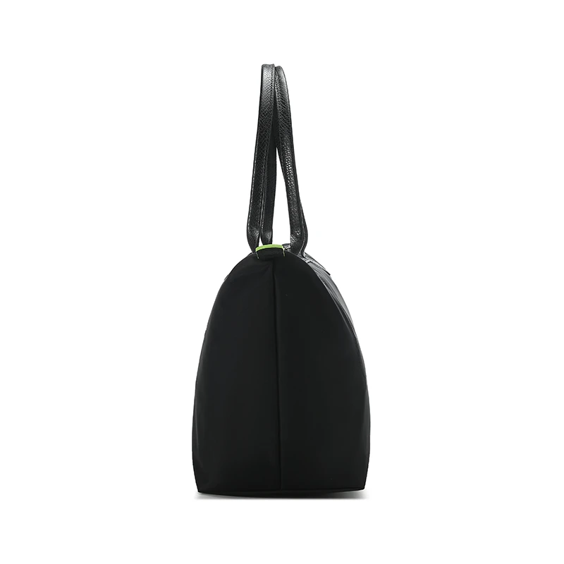 商品[国内直发] Longchamp|珑骧 Le Pliage Green 28 长柄可折叠 环保帆布拼牛皮饰边 饺子包手提单肩包 男女同款 黑色,价格¥1555,第5张图片详细描述