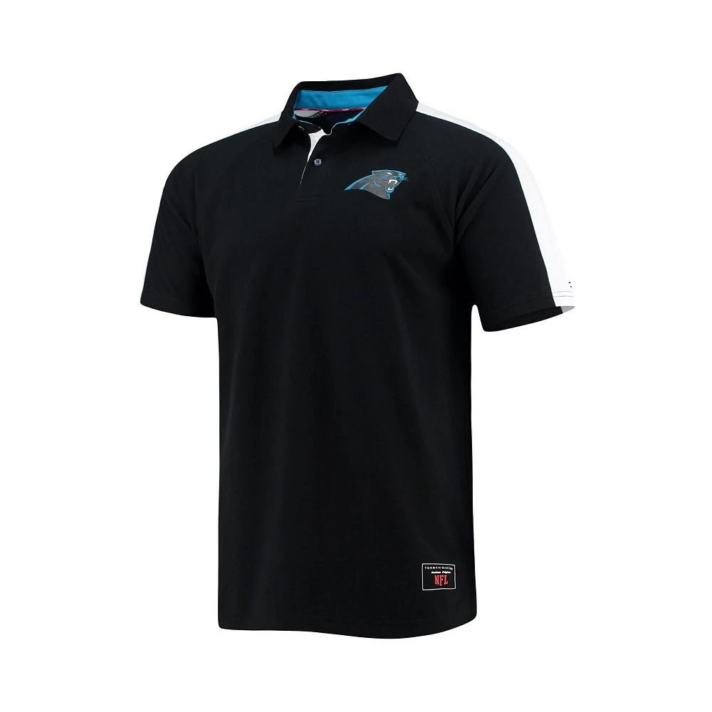 商品Tommy Hilfiger|Men's Black, White Carolina Panthers Holden Raglan Polo Shirt,价格¥390,第2张图片详细描述