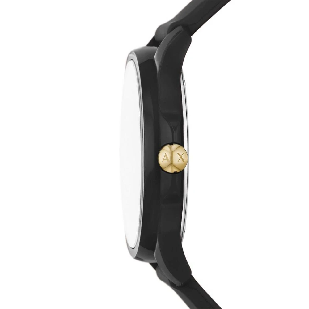 商品Armani Exchange|Women's Black Silicone Strap Watch 38mm,价格¥676,第2张图片详细描述