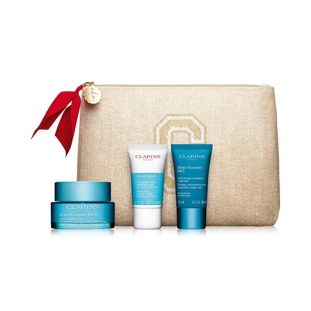 商品Clarins|4-Pc. Hydra-Essentiel Skincare Starter Set with Double Hyaluronic Acid,价格¥392,第1张图片