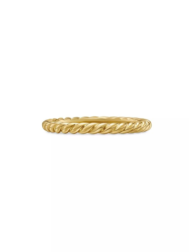 商品David Yurman|Cable Band Ring in 18K Yellow Gold, 2MM,价格¥6399,第1张图片