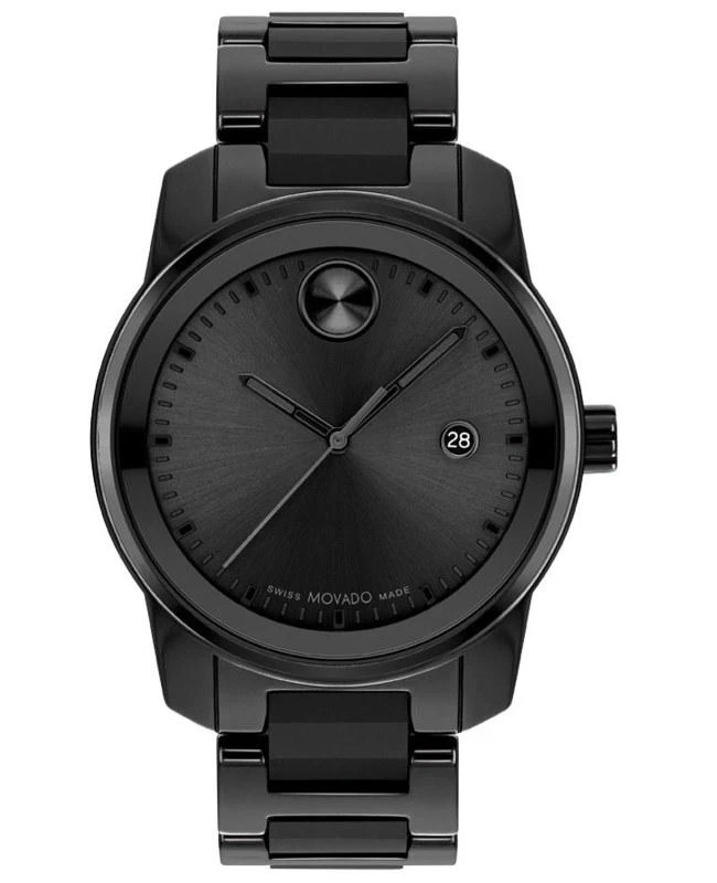 商品Movado|Movado Bold Verso Black Dial Black Ceramic and Steel Men's Watch 3600863,价格¥6162,第1张图片
