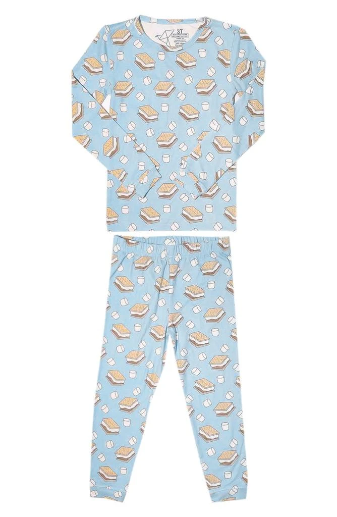 商品Copper Pearl|Kids' 'Smores Fitted Long Sleeve Two-Piece Pajamas,价格¥98,第1张图片